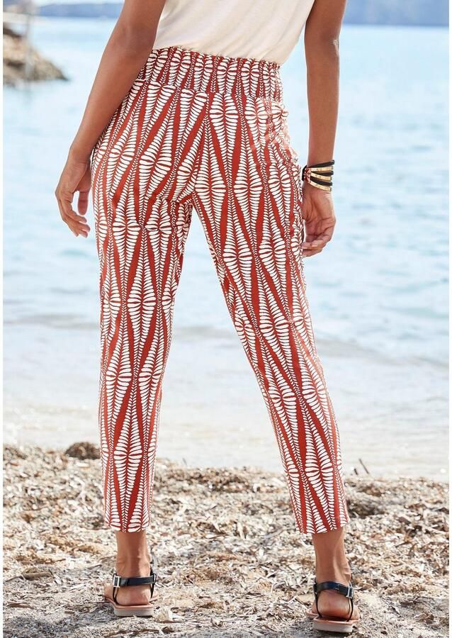 Lascana 7 8-broek met brede boord lichte zomerbroek met zakken strandbroek - Foto 3