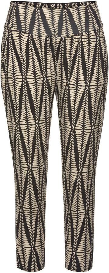 Lascana 7 8-broek met brede tailleband en all-over print lichtgewicht jersey broek zomerbroek - Foto 6