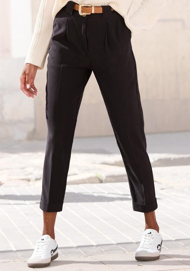 Lascana 7 8 broek met persvouwen smalle pijp - Foto 5