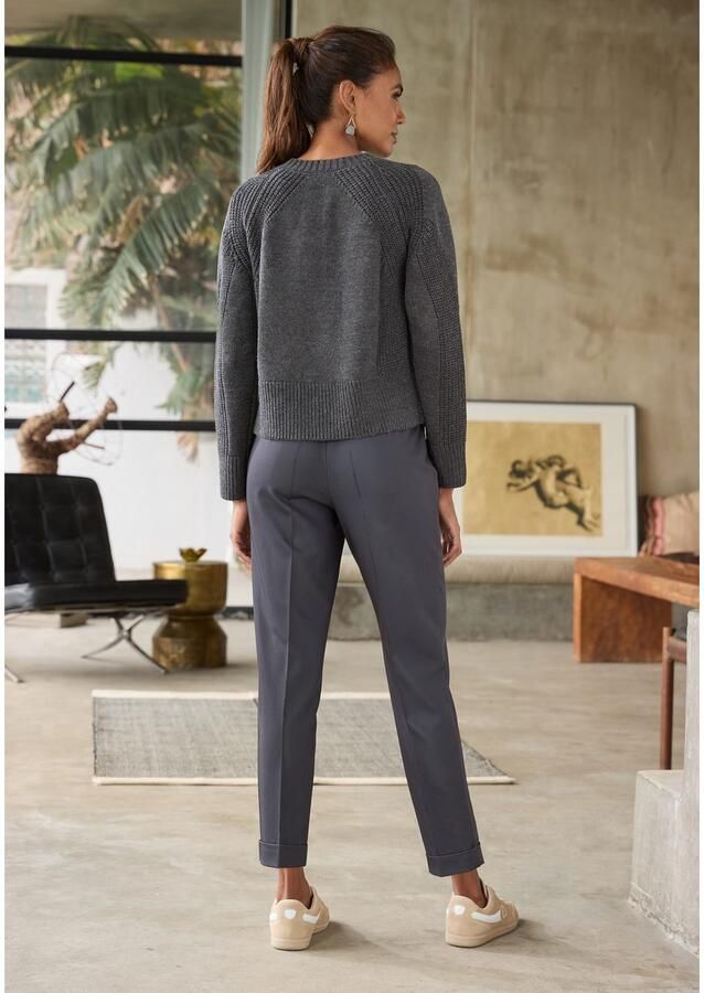 Lascana 7 8 broek met persvouwen smalle pijp - Foto 3