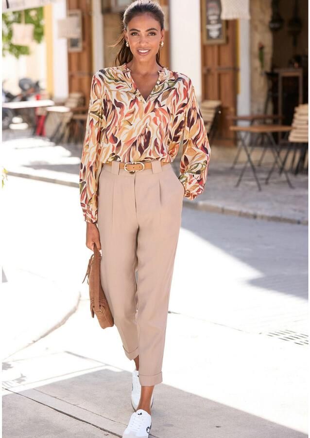 Lascana 7 8 broek met persvouwen smalle pijp - Foto 4