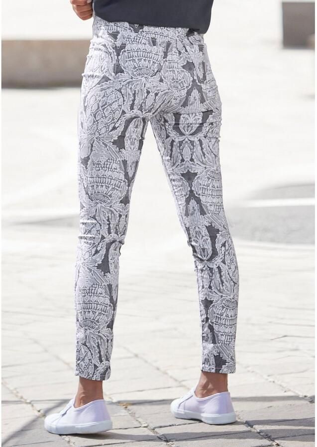Lascana 7 8-jegging met alloverprint smalle pasvorm super-stretch kwaliteit - Foto 4