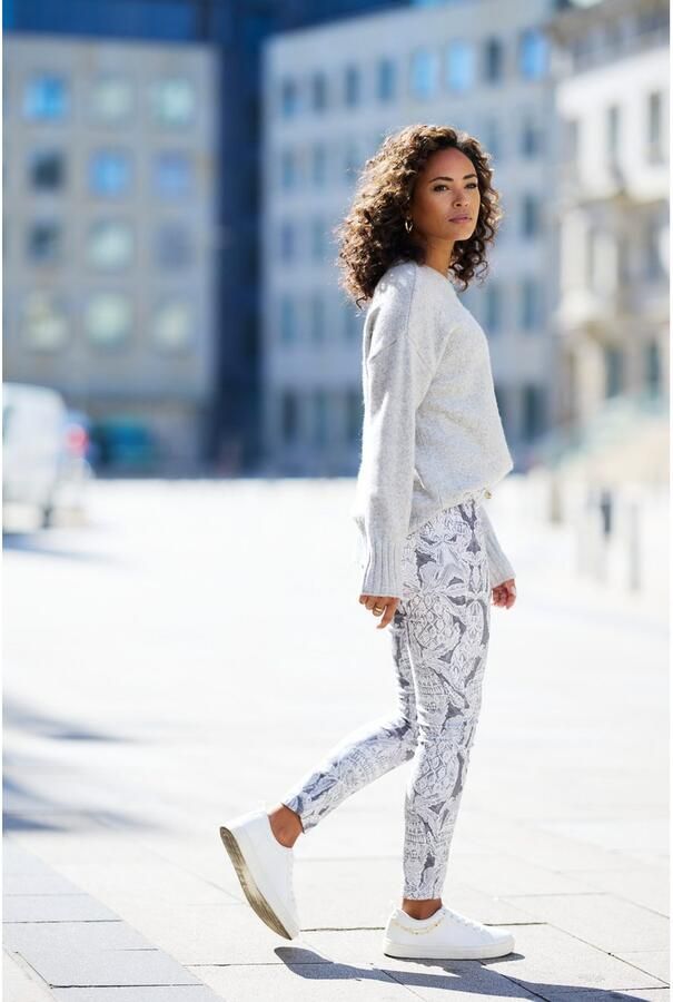 Lascana 7 8-jegging met alloverprint smalle pasvorm super-stretch kwaliteit - Foto 6