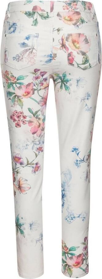Lascana 7 8-jegging met bloemenprint skinny jeans van elastische katoenmix - Foto 6