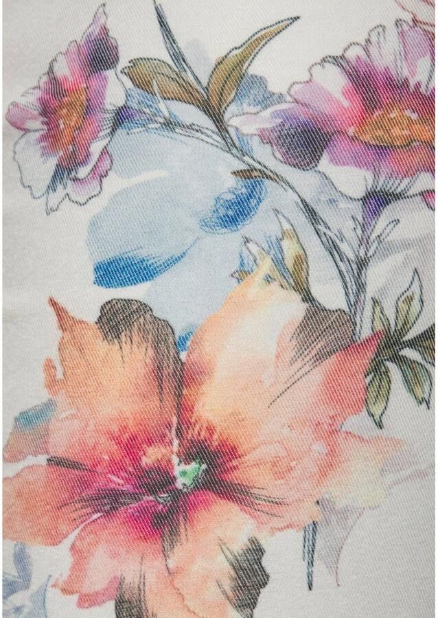 Lascana 7 8-jegging met bloemenprint skinny jeans van elastische katoenmix - Foto 4