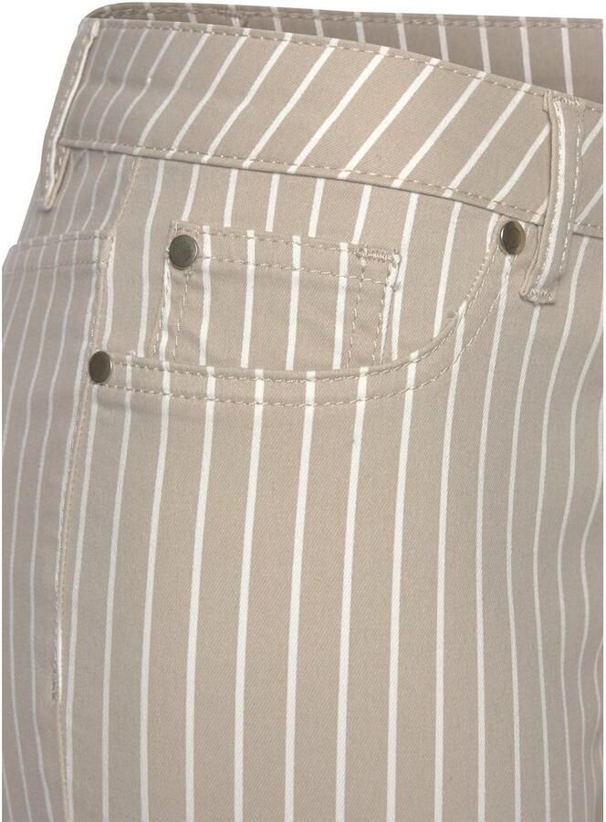 Lascana 7 8-jegging met gestreepte print in slim-fit superstretch stof