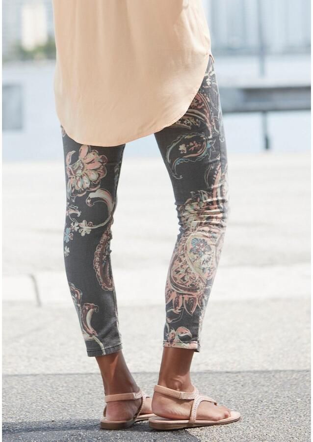 Lascana 7 8-jegging met paisley-print smalle pasvorm super-stretch-kwaliteit - Foto 3