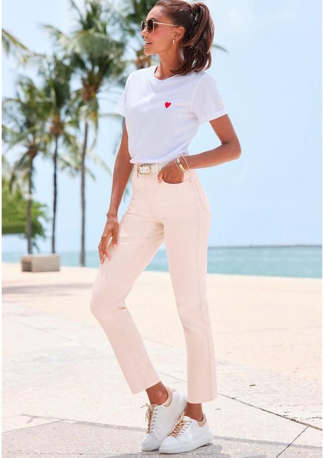 Lascana Ankle jeans met stretch elastische jeans in rechte pasvorm