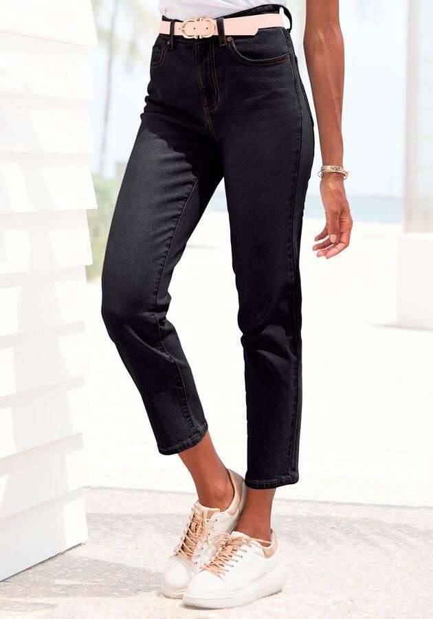 Lascana Ankle jeans met stretch elastische jeans in rechte pasvorm - Foto 2