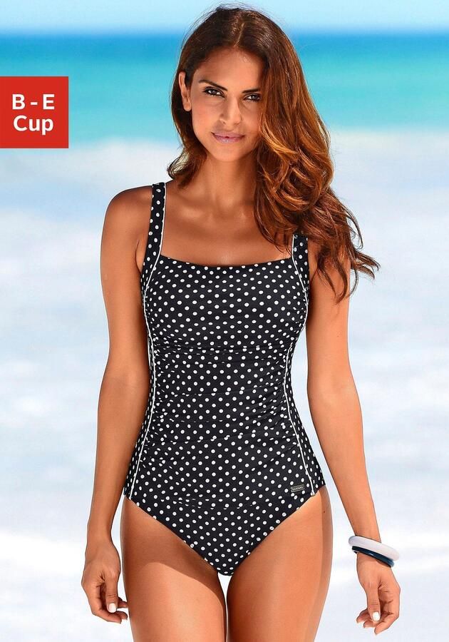 Lascana Badpak in stippen-design met een modellerend effect - Foto 2