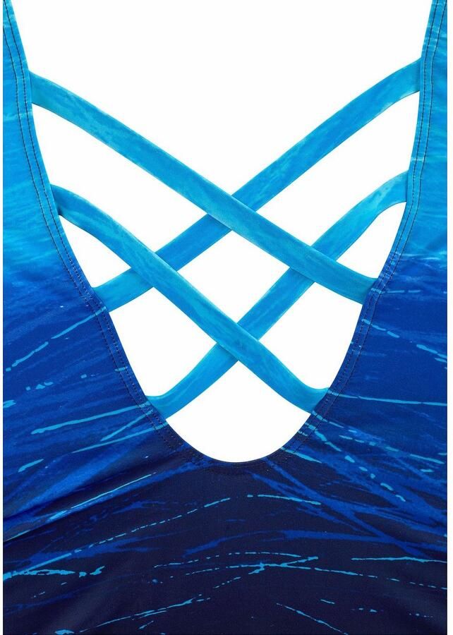 Lascana corrigerend badpak met kleurverloop blauw zwart - Foto 2