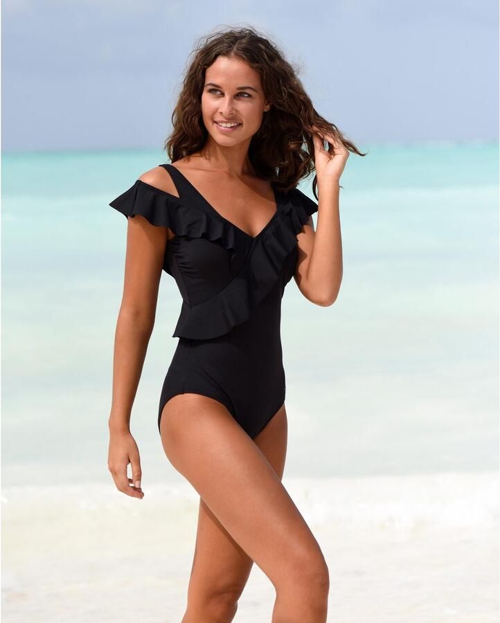 Lascana Badpak met draagvarianten en ruches-volants