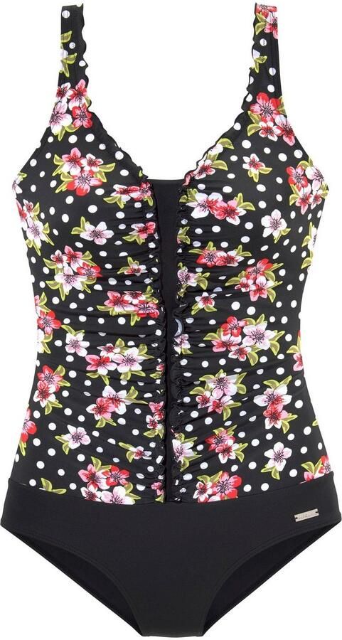 Lascana Badpak met gebloemde print en modellerend effect - Foto 4