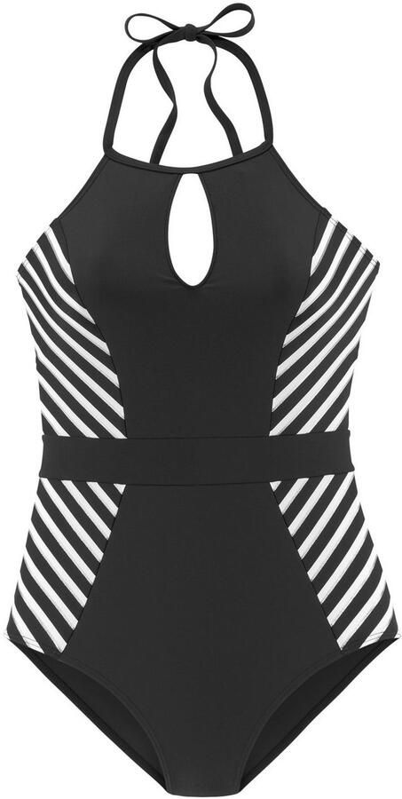 Lascana Badpak met goudkleurige strepen - Foto 4