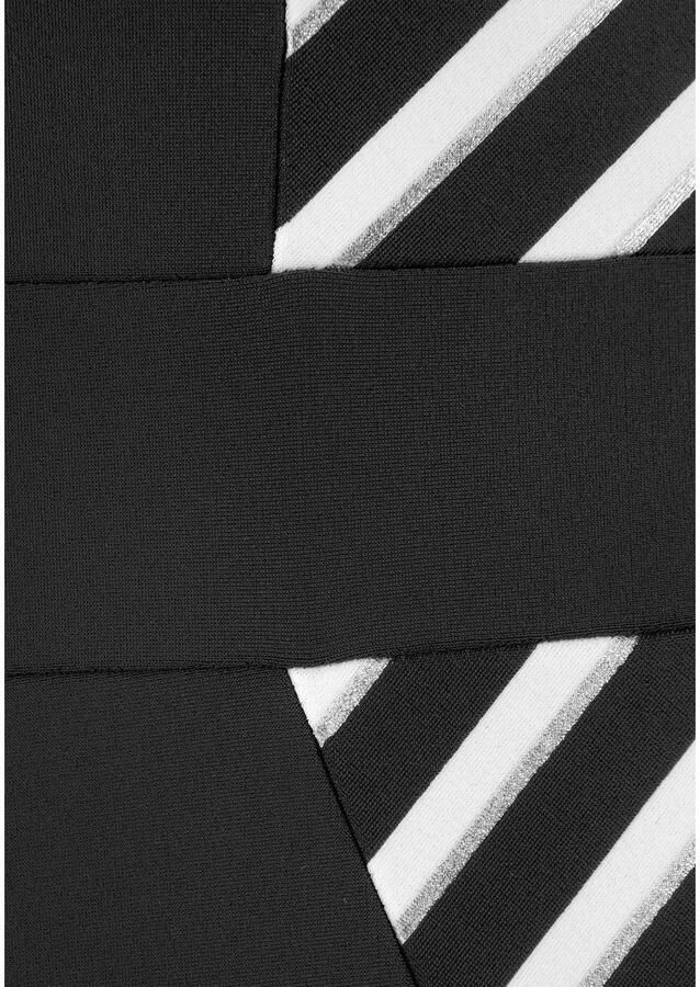 Lascana Badpak met goudkleurige strepen