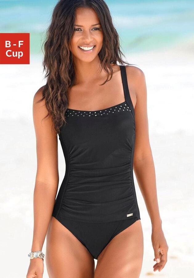 Lascana Badpak met plooien voor en modellerend effect - Foto 4