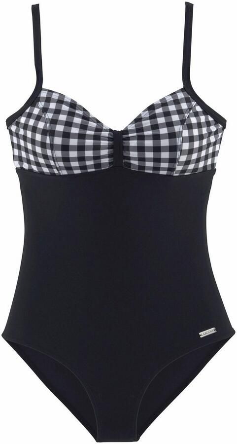 Lascana Badpak met zwart-witte contrastdetails en modellerend effect - Foto 4