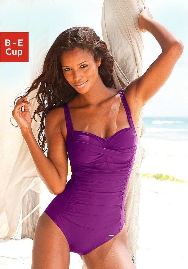 Lascana Badpak Saffier met plooien en modellerend effect - Foto 4