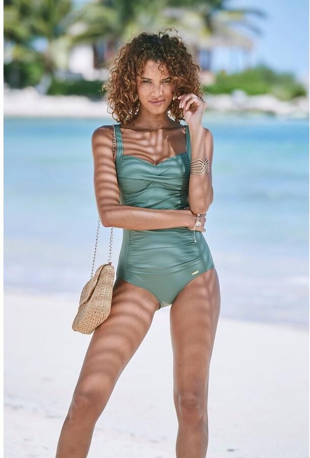 Lascana Badpak Saffier met plooien en modellerend effect - Foto 4