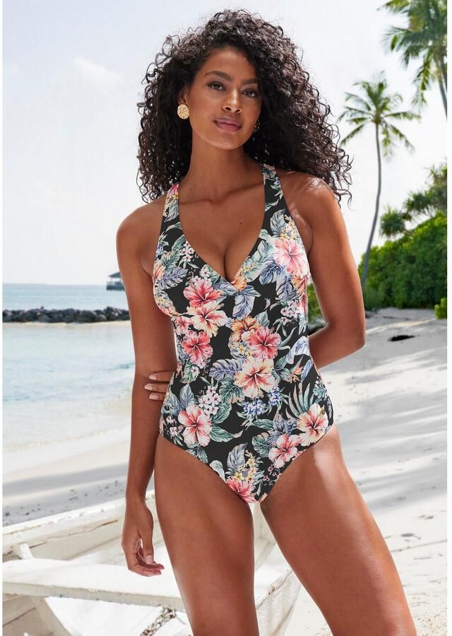 Lascana Badpak Salsa met een modellerend effect en trendy gekruiste banden