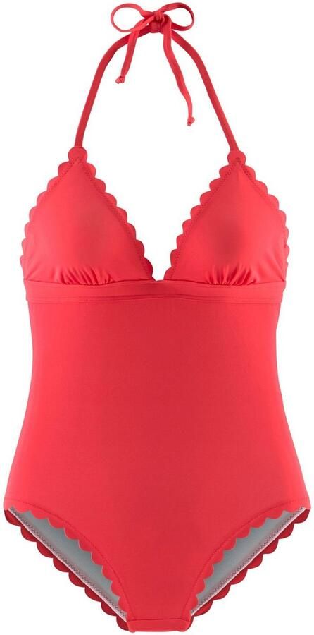 Lascana Badpak Scallop met gelaserd schulprandje - Foto 3