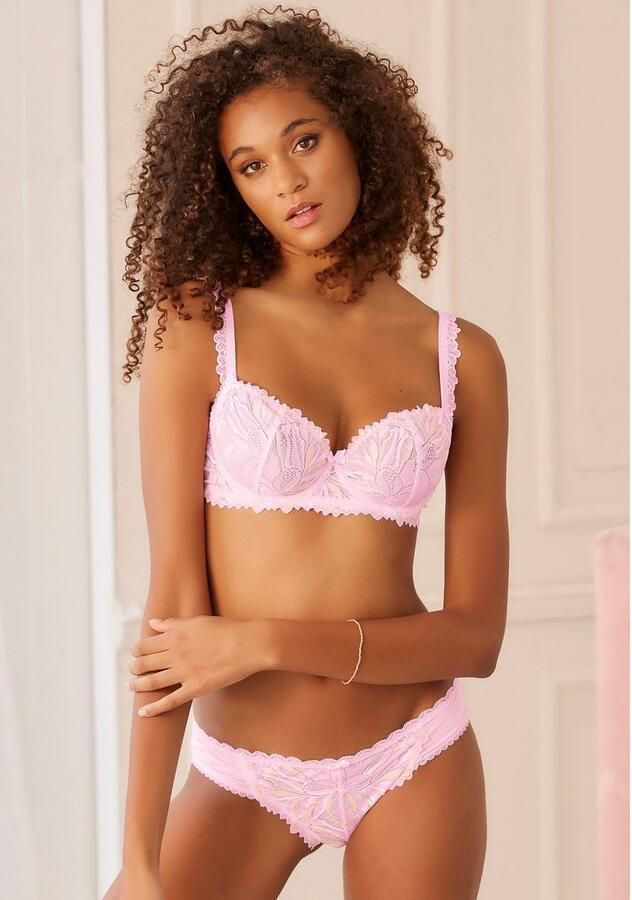 Lascana Balconette-bh met opvallende kanten bandjes dessous - Foto 4