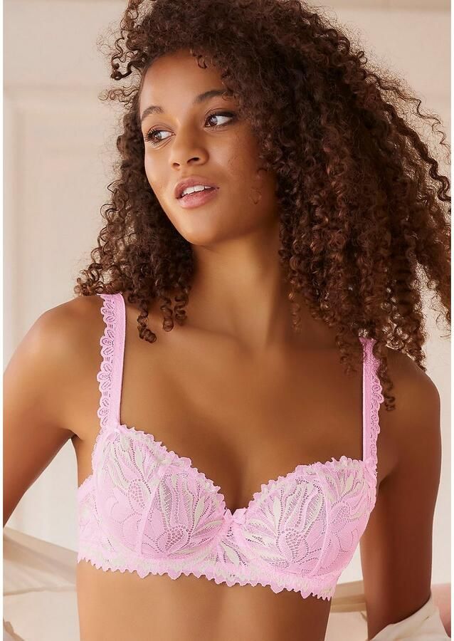 Lascana Balconette-bh met opvallende kanten bandjes dessous - Foto 2