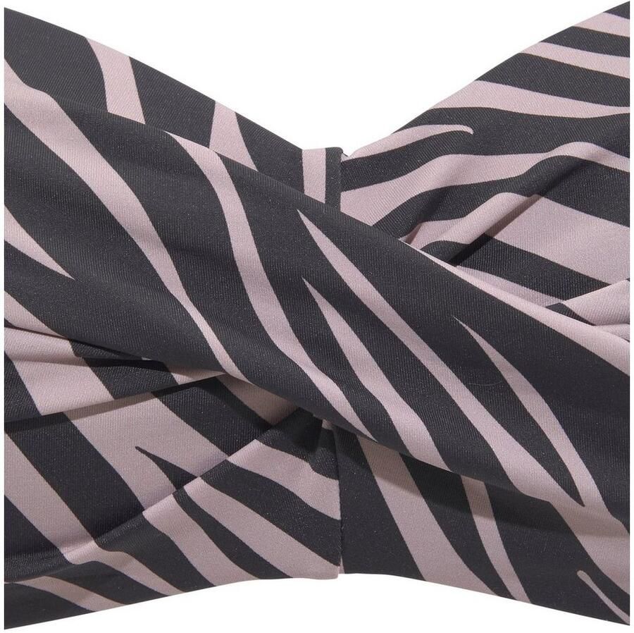 Lascana voorgevormde halter bikinitop zwart grijs