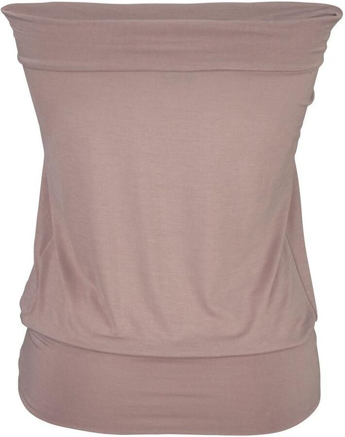 Lascana Bandeautop met flatterende rimpeling schoudervrij elastisch