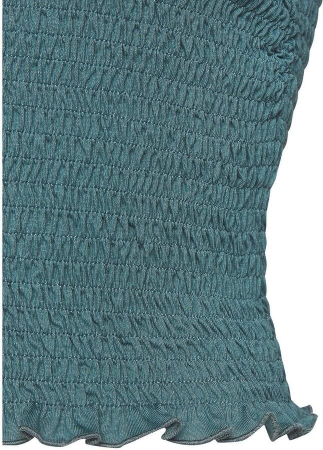 Lascana Bandeautop van viscose-jersey rondom gerimpeld schouderloos crop-top