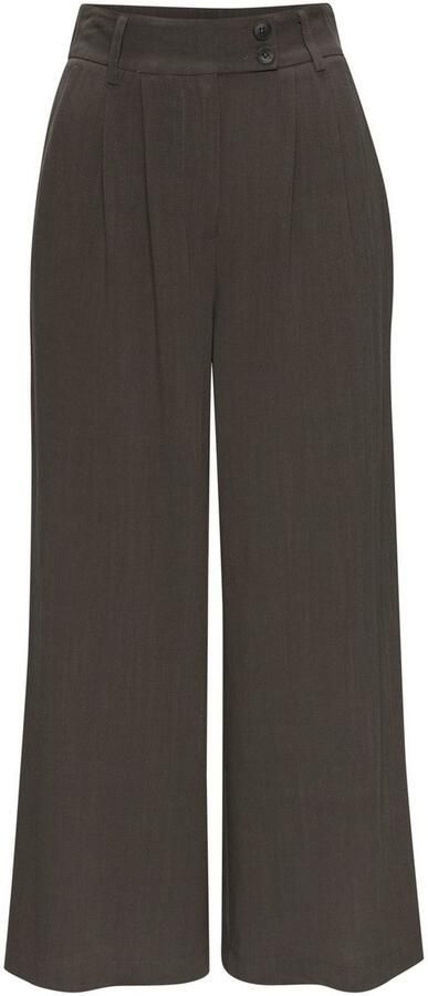 Lascana Bandplooibroek met zakken en knoopdetail wijd been linnenbroek zomershort - Foto 7