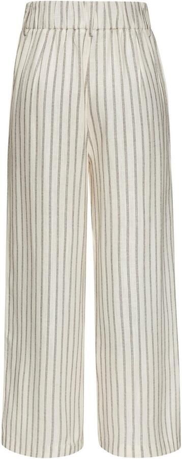 Lascana Bandplooibroek met zakken en knoopdetail wijd been linnenbroek zomershort - Foto 5