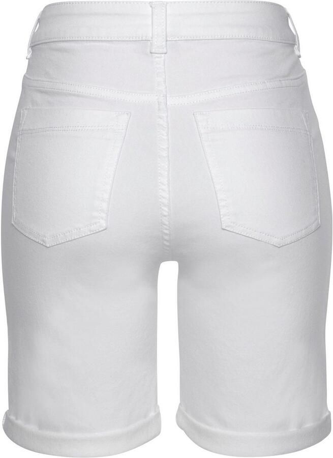 Lascana Bermuda met knoopsluiting katoen stretchstof korte broek - Foto 2