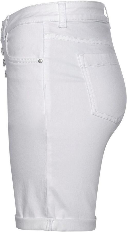 Lascana Bermuda met knoopsluiting katoen stretchstof korte broek - Foto 8