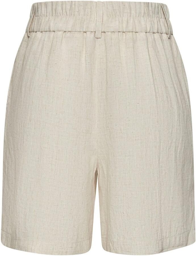 Lascana Bermuda met modieuze plooien vrouwelijke zomershorts geweven shorts