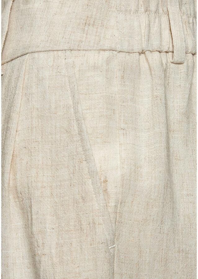 Lascana Bermuda met modieuze plooien vrouwelijke zomershorts geweven shorts - Foto 2