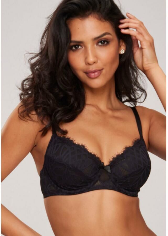 Lascana Beugel-bh Cara met vrouwelijk kant deels gemaakt van gerecycled materiaal lingerie