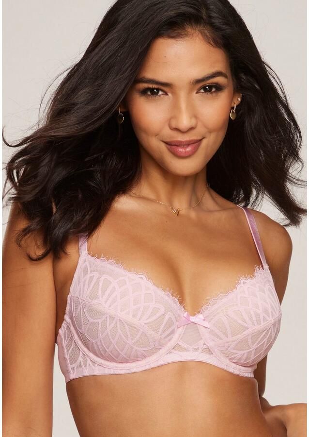 Lascana Beugel-bh Cara met vrouwelijk kant deels gemaakt van gerecycled materiaal lingerie