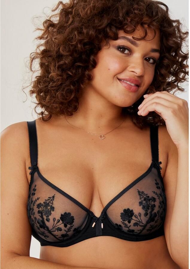 Lascana Beugel-bh Maria met bloemen van edel borduurkant transparant ondergoed - Foto 5