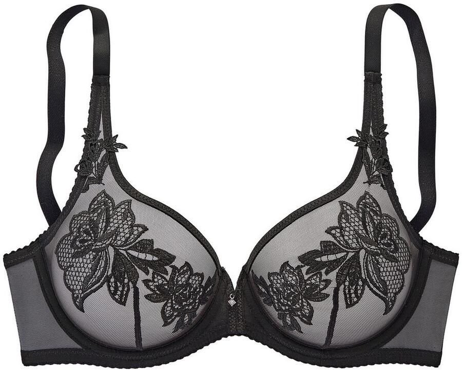 Lascana Beugel-bh met bloemborduursel applicatie transparant ondergoed - Foto 3