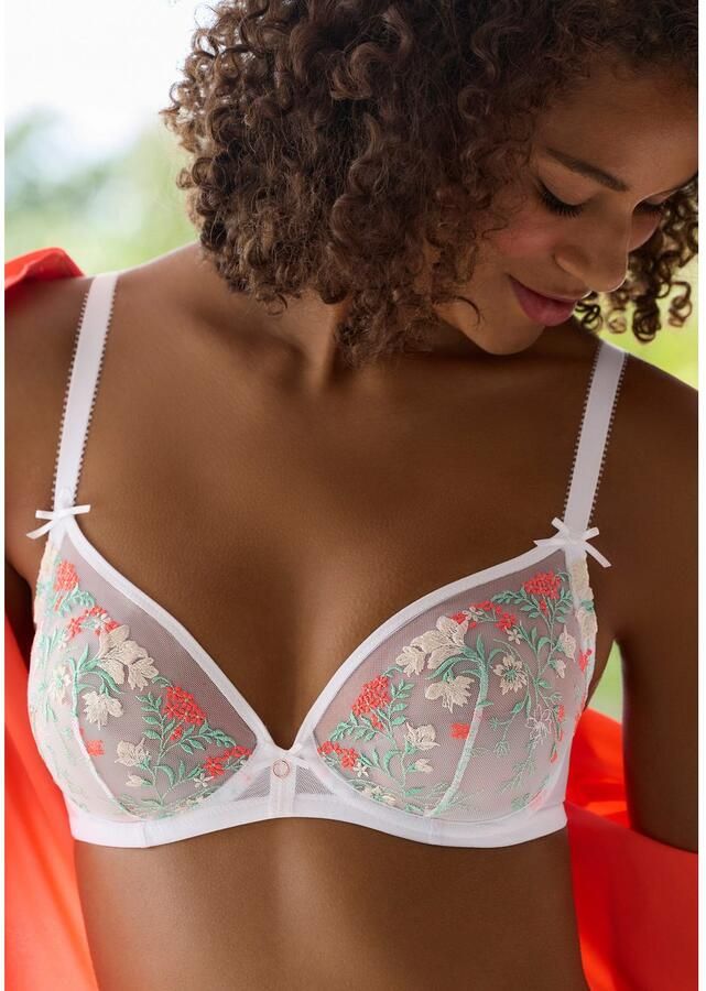 Lascana Beugel-bh met delicate bloemen borduursel en filigraan accessoires sexy lingerie