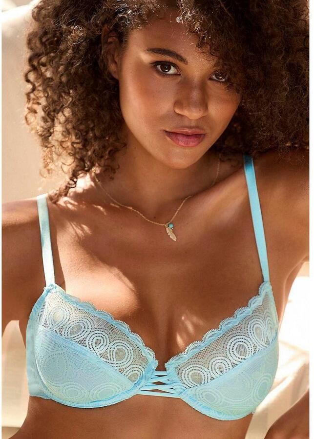 Lascana Beugel-bh met discreet transparant kant lingerie