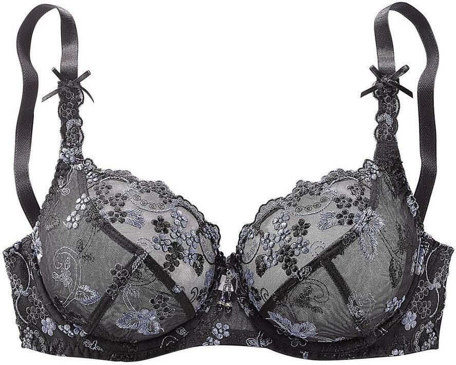 Lascana Beugel-bh met transparant geborduurd kant dessous