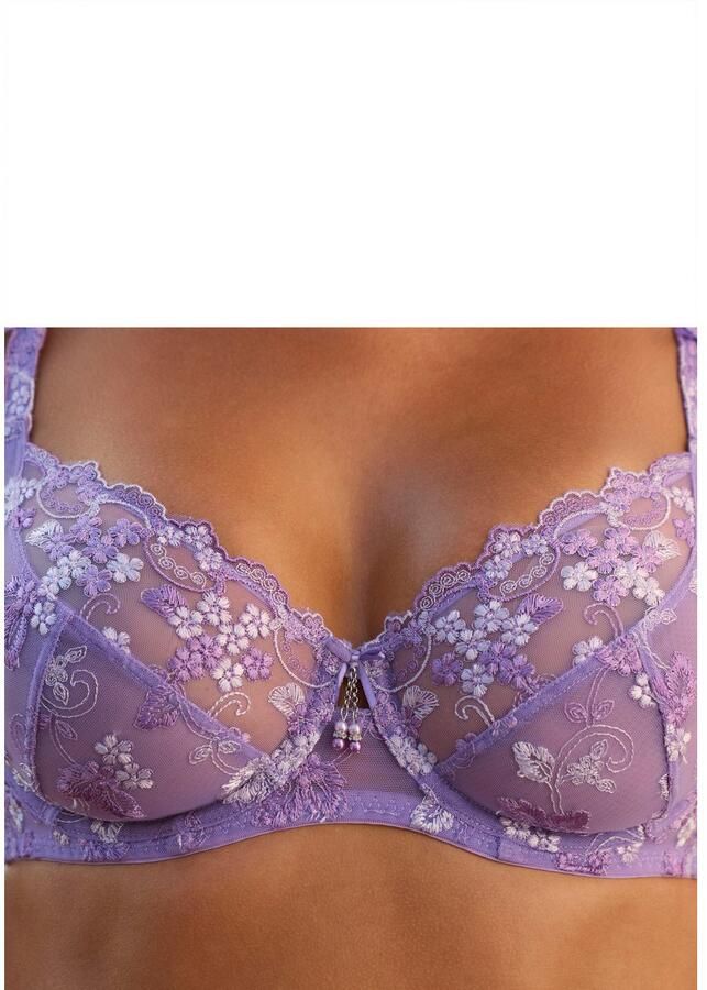 Lascana Beugel-bh met transparant geborduurd kant dessous