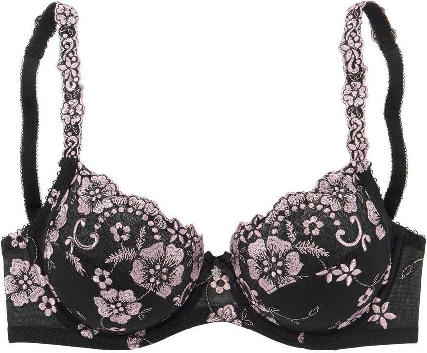 Lascana Beugel-bh WANDA met borduurkant in bloemetjes-look dessous