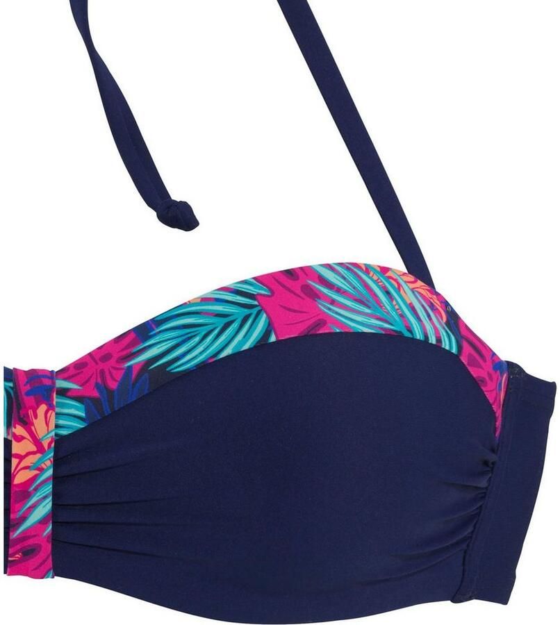 Lascana Beugelbandeau bikinitop Exotic met bedrukte rand aan de cups - Foto 2