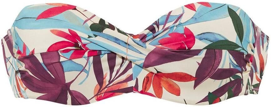 Lascana Beugelbandeau bikinitop I i met zomerse bladerenprint - Foto 4