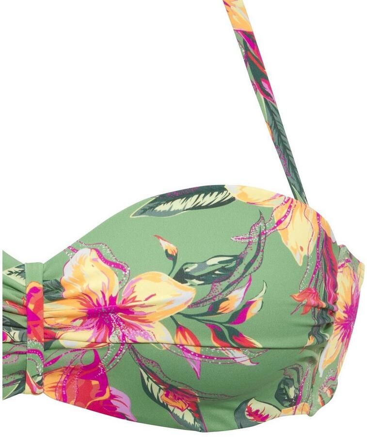 Lascana Beugelbandeau bikinitop MALIA met tropische print