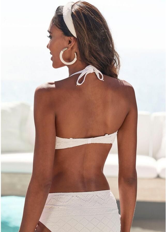 Lascana Beugelbandeau bikinitop Omara met broderie anglaise - Foto 4