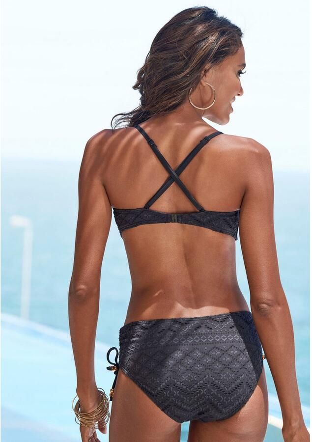 Lascana Beugelbandeau bikinitop Omara met broderie anglaise - Foto 4